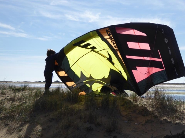 Kite en la arena